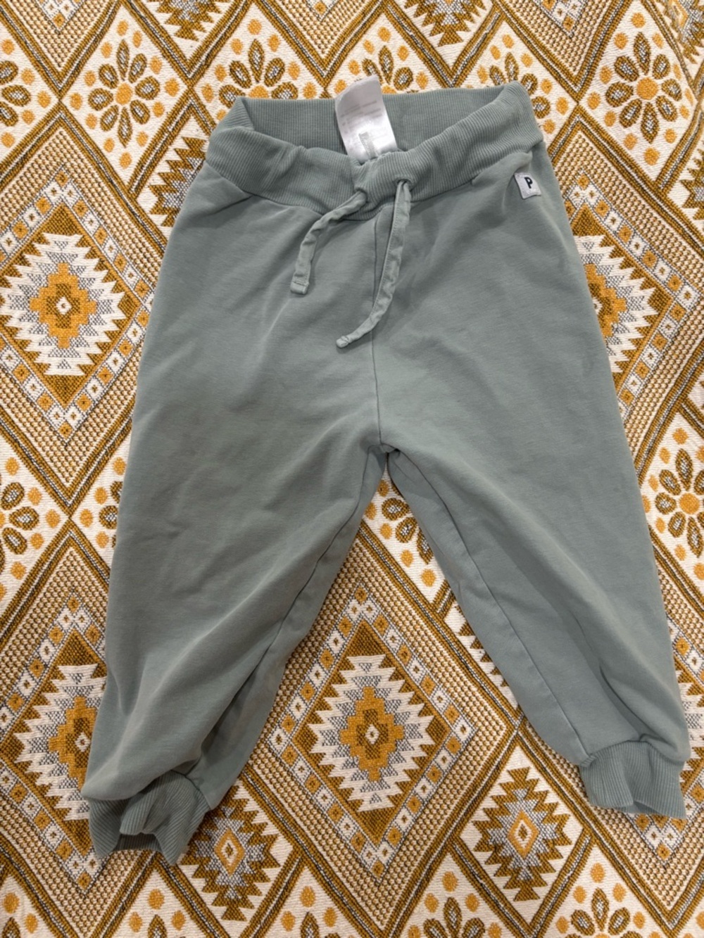 Polarn O. Pyret Jogger Sweatpants | Sage Green | Size 12-18M (80/86)